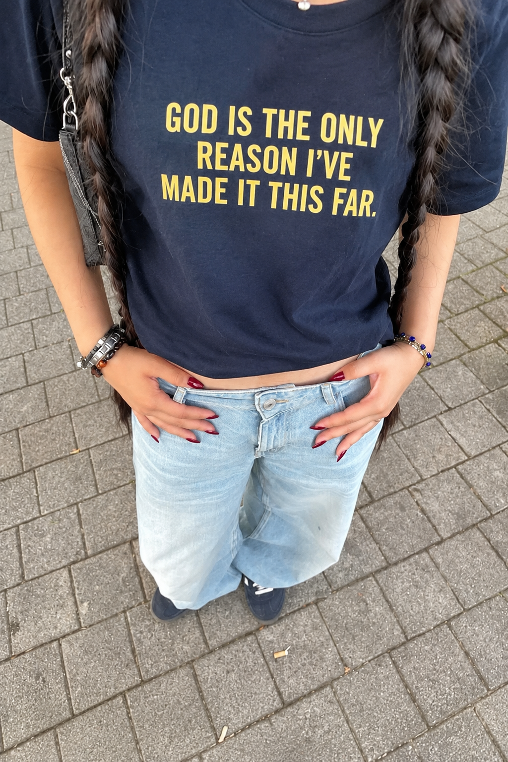 God Is The Only Reason I've Made It This Far Tee – Christian T-Shirt by SentByHeaven, image 2