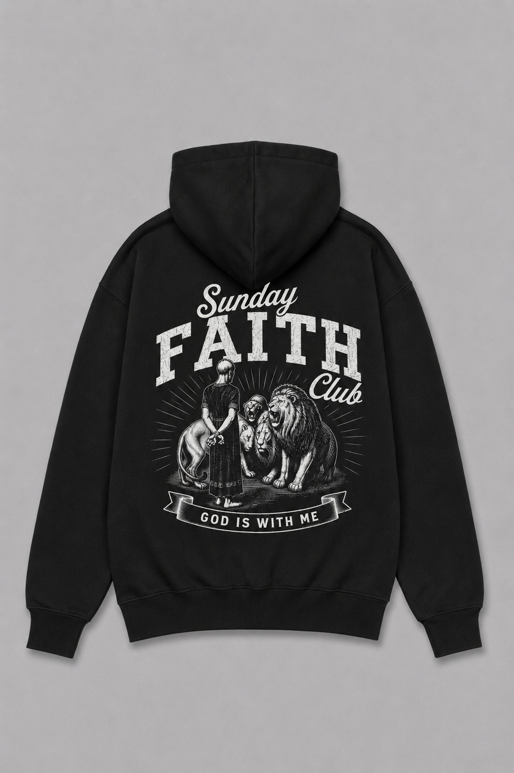 Sunday Faith Club God is with me Heavyweight Hoodie