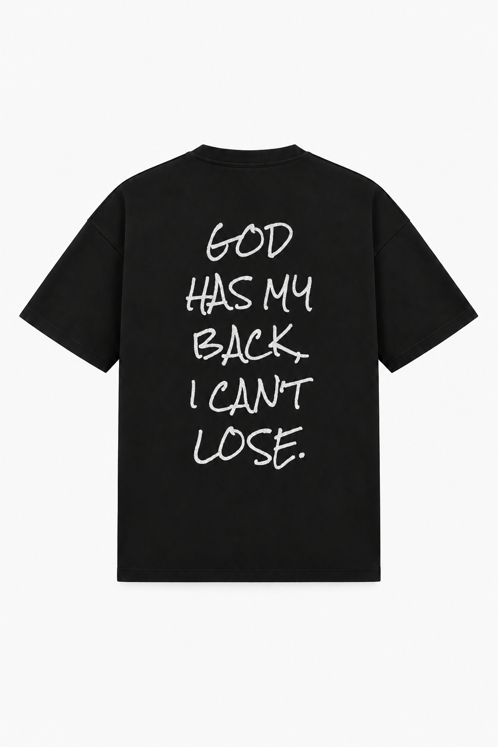God Has My Back I Can't Lose Tee – Christian T-Shirt by SentByHeaven, image 1