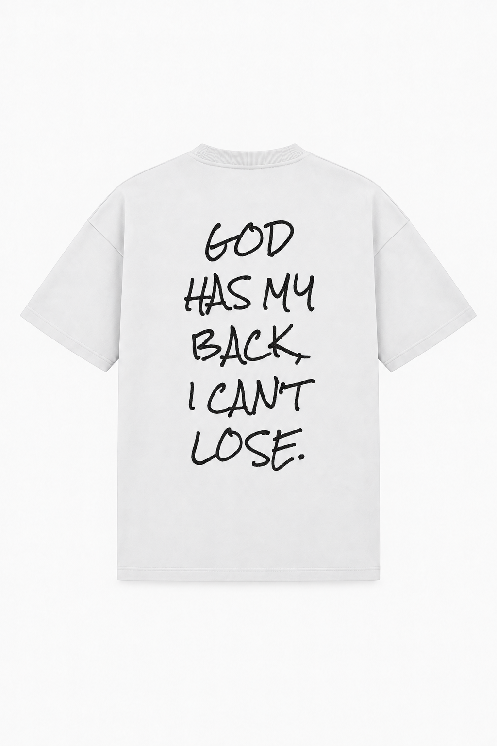 God Has My Back I Can't Lose Tee – Christian T-Shirt by SentByHeaven, image 3