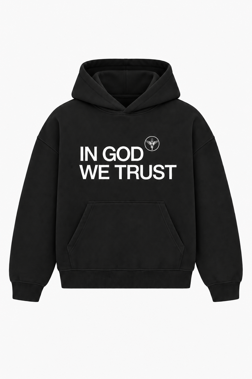 In God we trust Heavyweight Hoodie – Christian Hoodie by SentByHeaven, image 2