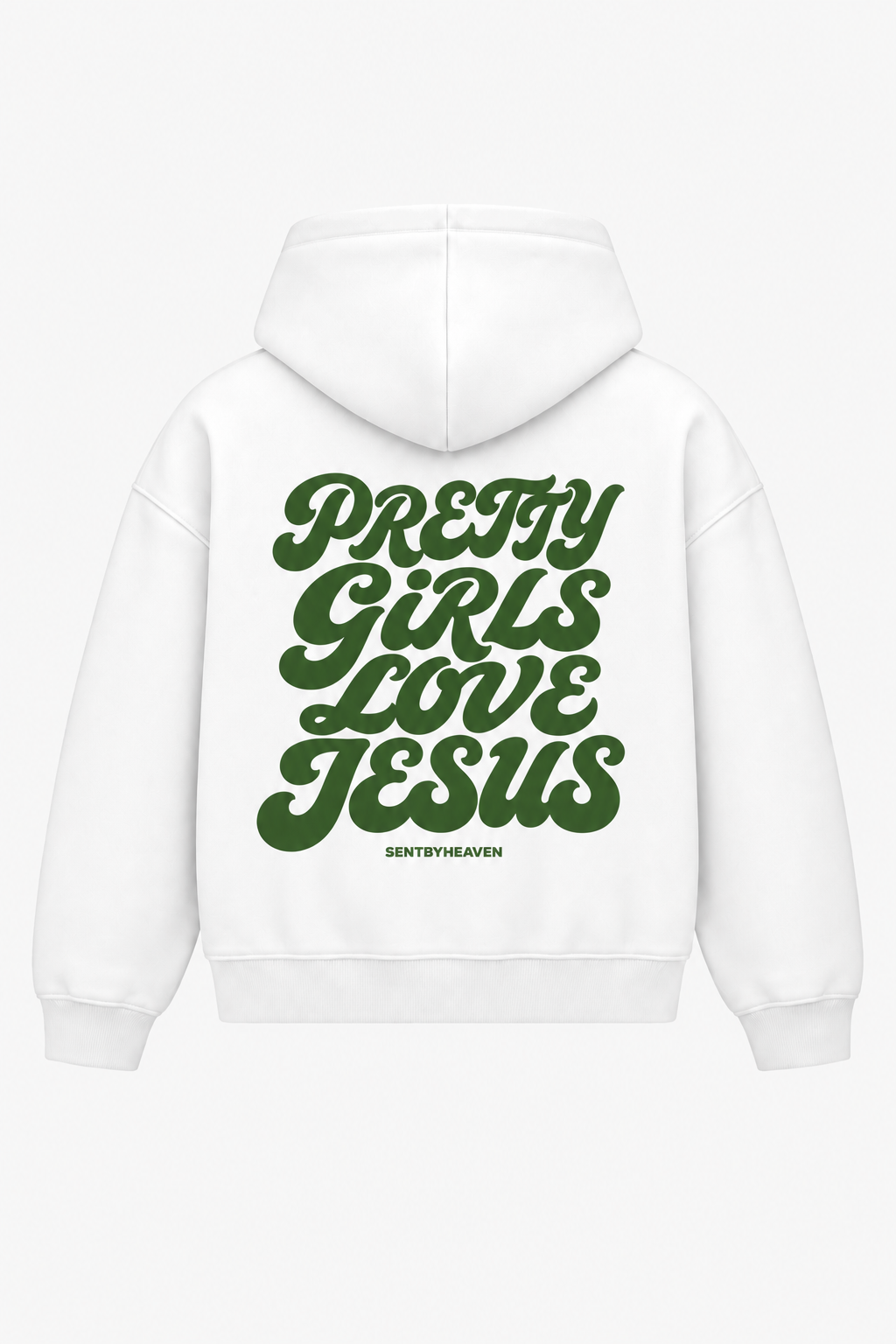 Pretty Girls Love Jesus Heavyweight Hoodie – Christian Hoodie by SentByHeaven, image 3
