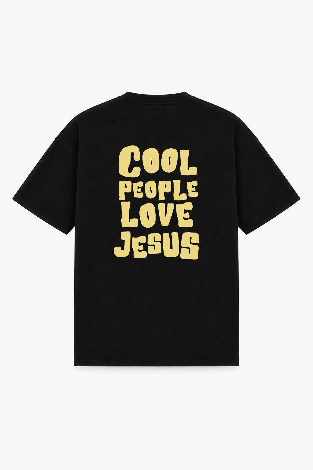 COOL PEOPLE LOVE JESUS TEE black – back print