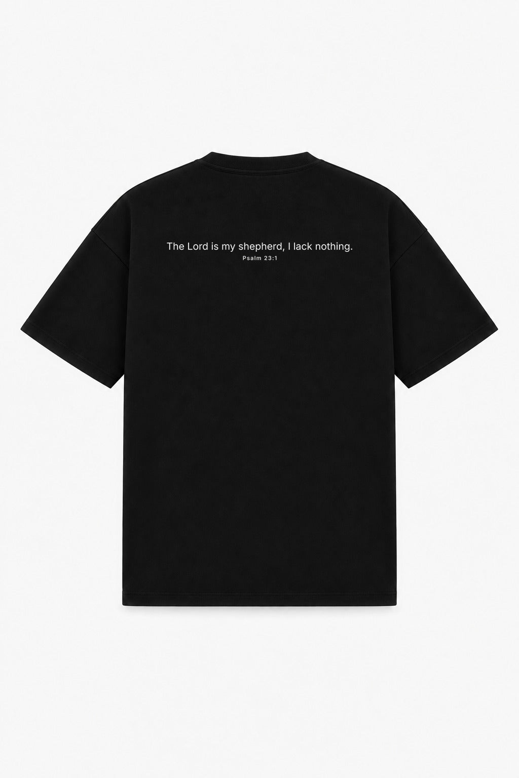 PSALM 23:1 TEE black – back print