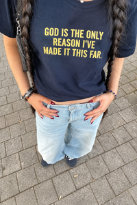 God Is The Only Reason I've Made It This Far Tee – Christian T-Shirt by SentByHeaven, image 2