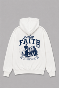 Sunday Faith Club God is with me Heavyweight Hoodie