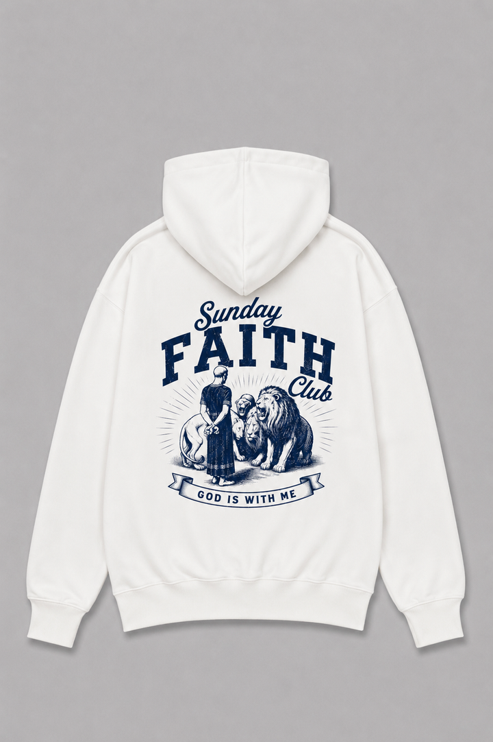 Sunday Faith Club God is with me Heavyweight Hoodie
