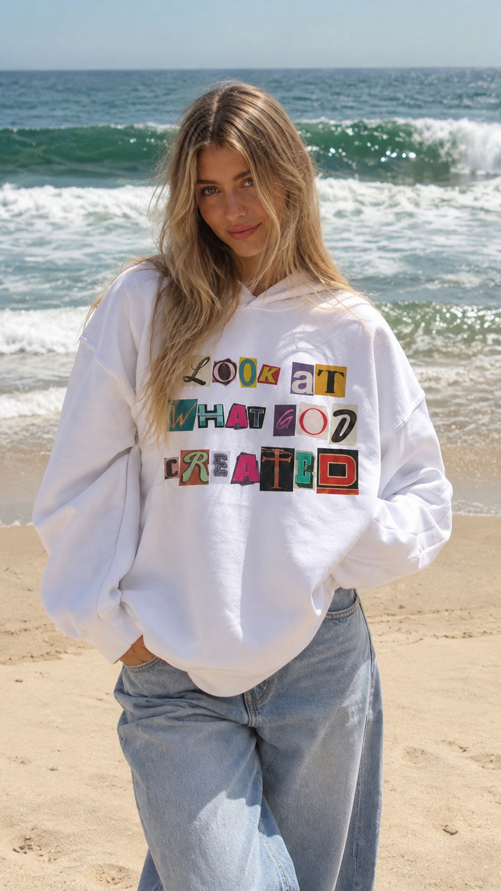 Look at what God created Heavyweight Hoodie