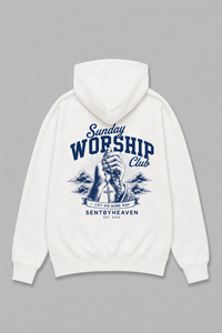 Sunday Worship Club Lift his name high Heavyweight Hoodie