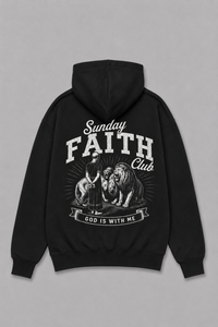 Sunday Faith Club God is with me Heavyweight Hoodie