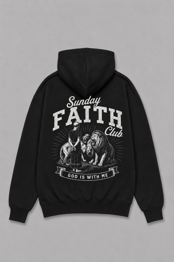 Sunday Faith Club God is with me Heavyweight Hoodie