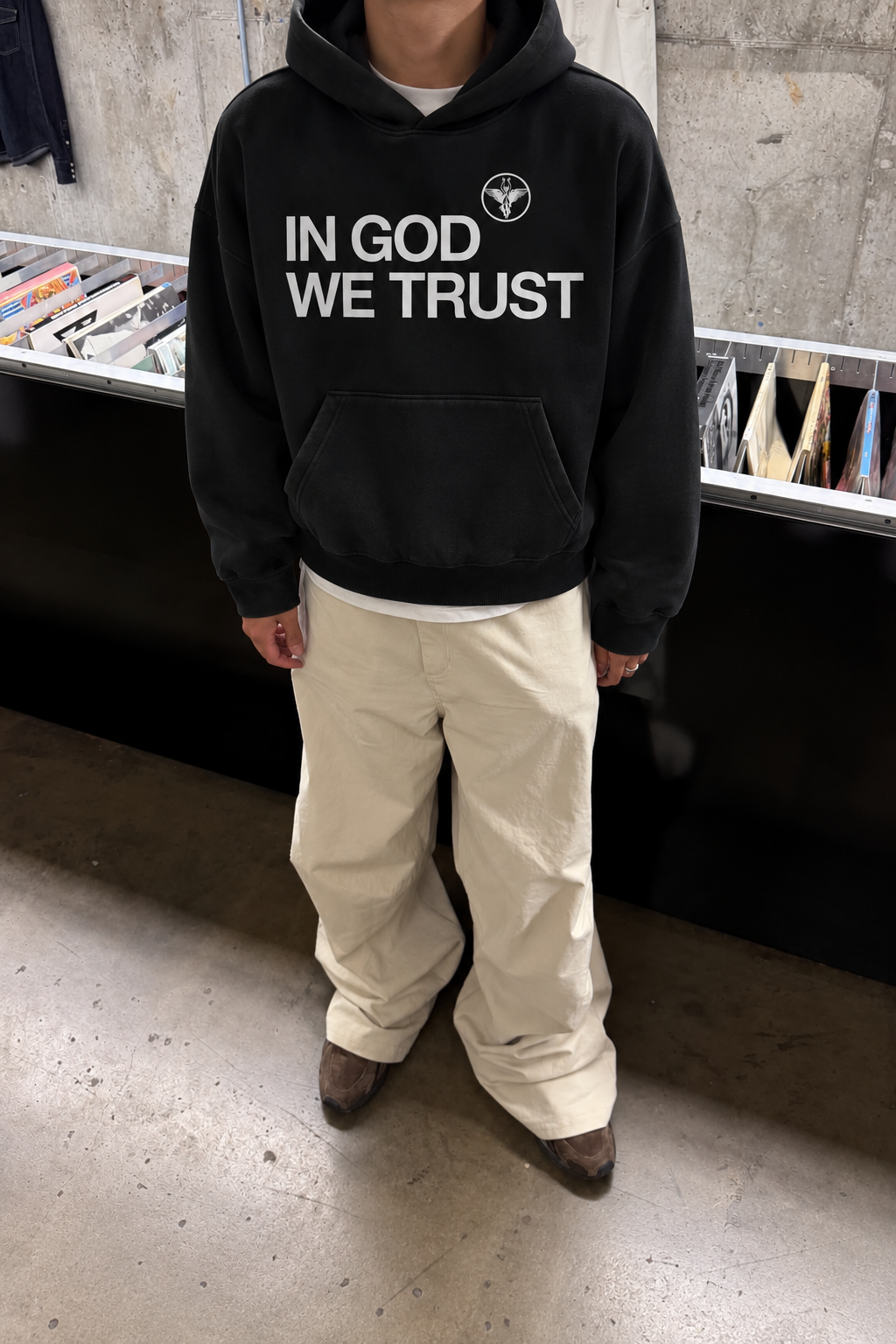 In God we trust Heavyweight Hoodie – Christian Hoodie by SentByHeaven, image 1
