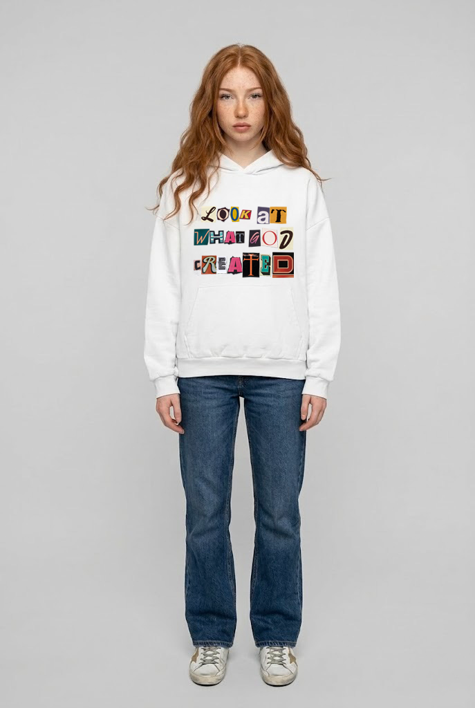 Look at what God created Heavyweight Hoodie