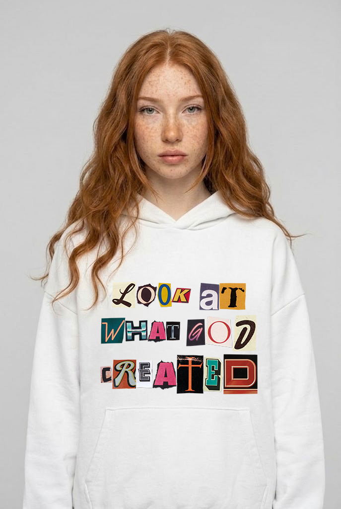 Look at what God created Heavyweight Hoodie