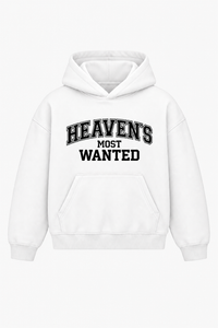 Heaven's Most Wanted Heavyweight Hoodie – Christian Hoodie by SentByHeaven, image 1