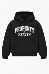 Property of Heaven Heavyweight Hoodie – Christian Hoodie by SentByHeaven, image 3