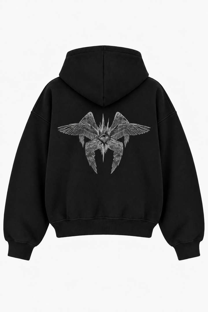 Angel Eye Zipper – Christian Zip Hoodie by SentByHeaven, image 1