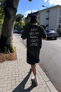 God Has My Back I Can't Lose Tee – Christian T-Shirt by SentByHeaven, image 2