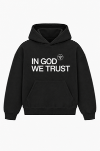 In God we trust Heavyweight Hoodie – Christian Hoodie by SentByHeaven, image 2