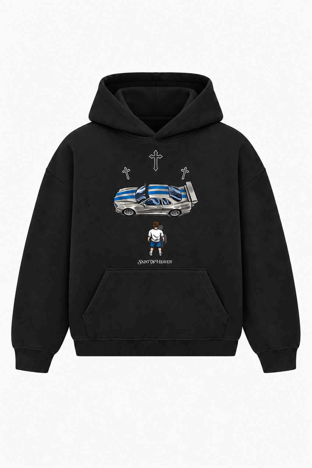 Faith and Speed Heavyweight Hoodie – Christian Hoodie by SentByHeaven, image 1