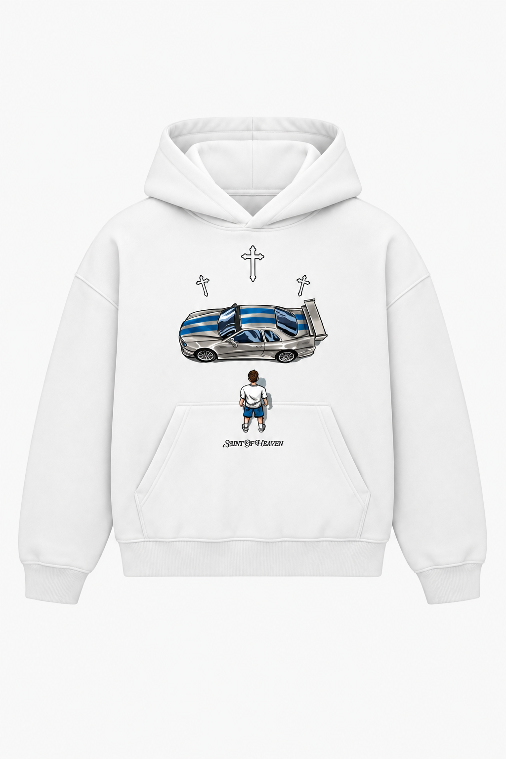 Faith and Speed Heavyweight Hoodie – Christian Hoodie by SentByHeaven, image 3