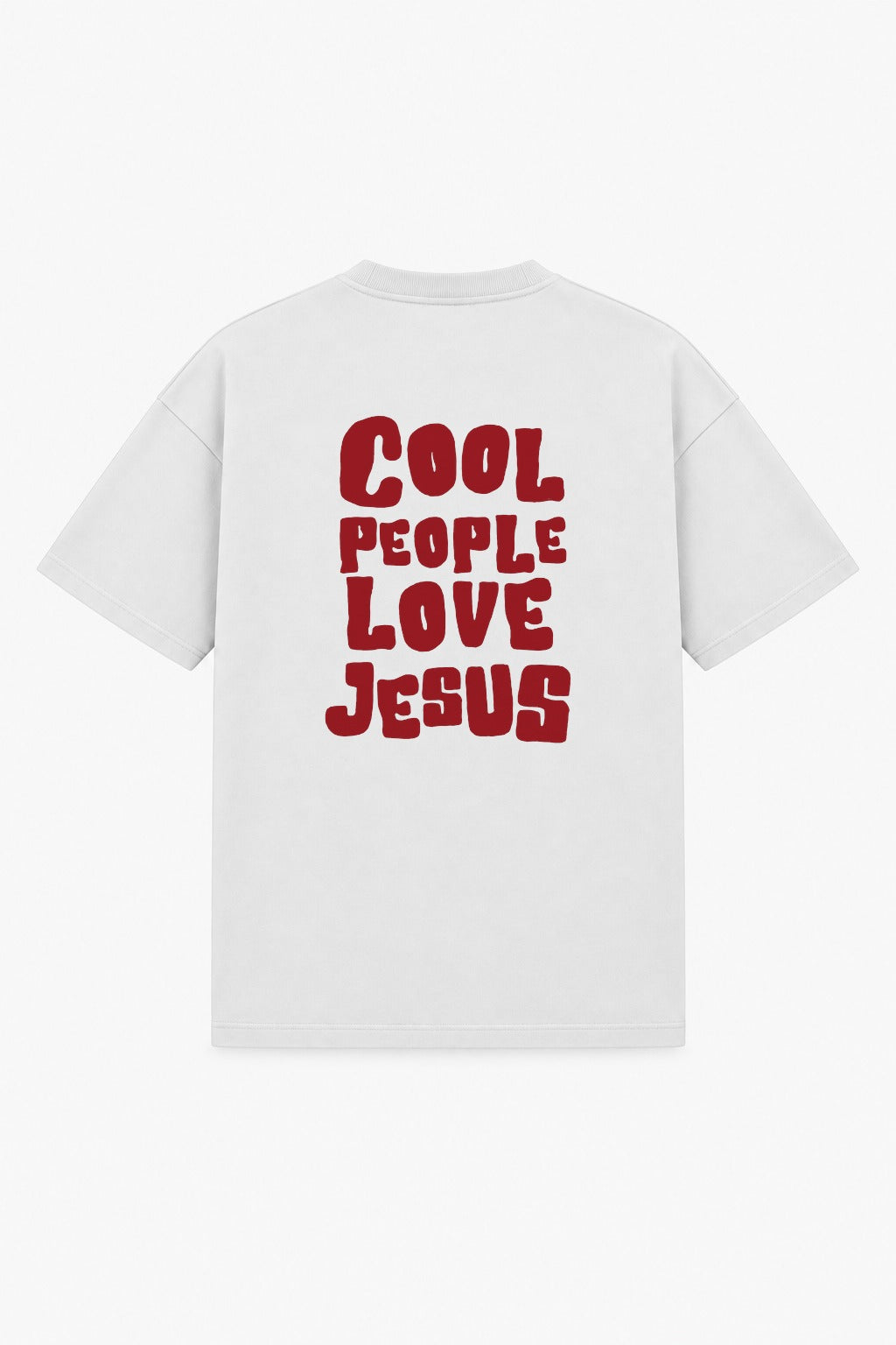 COOL PEOPLE LOVE JESUS TEE white – back print