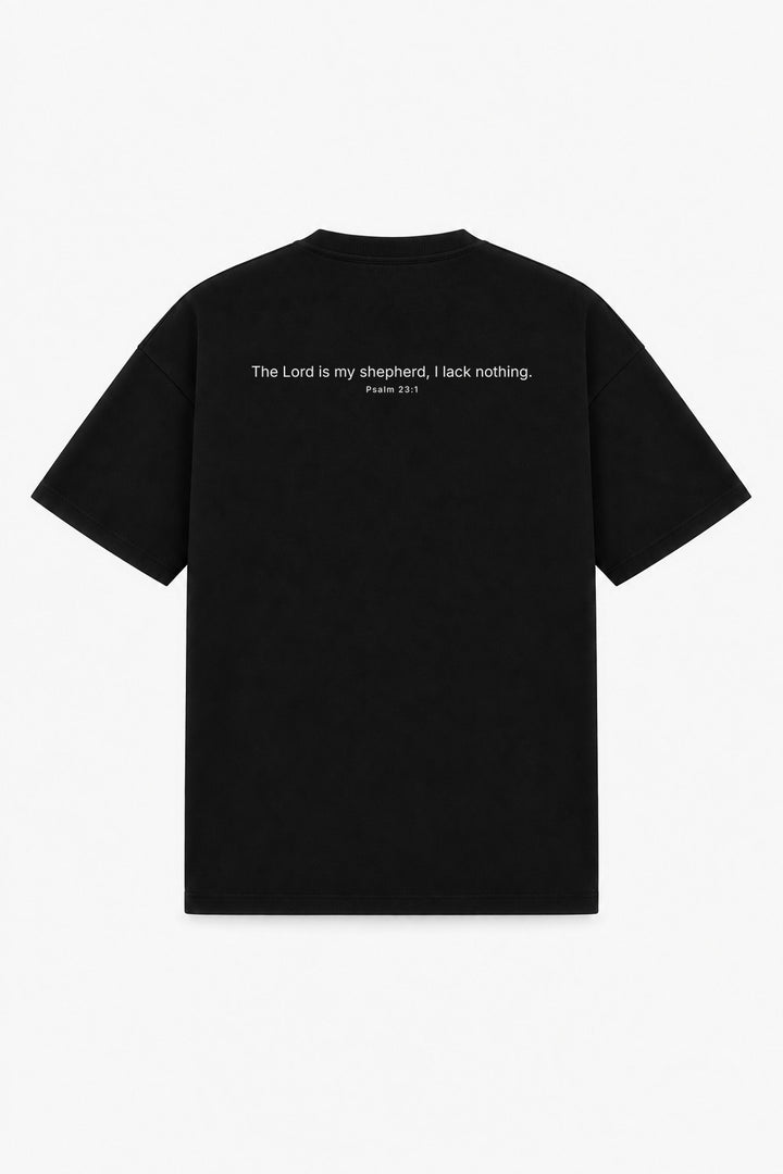 PSALM 23:1 TEE black – back print