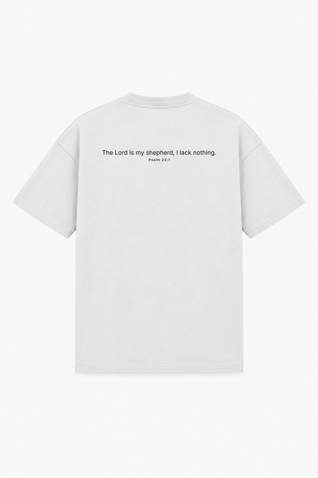 PSALM 23:1 TEE white – back print