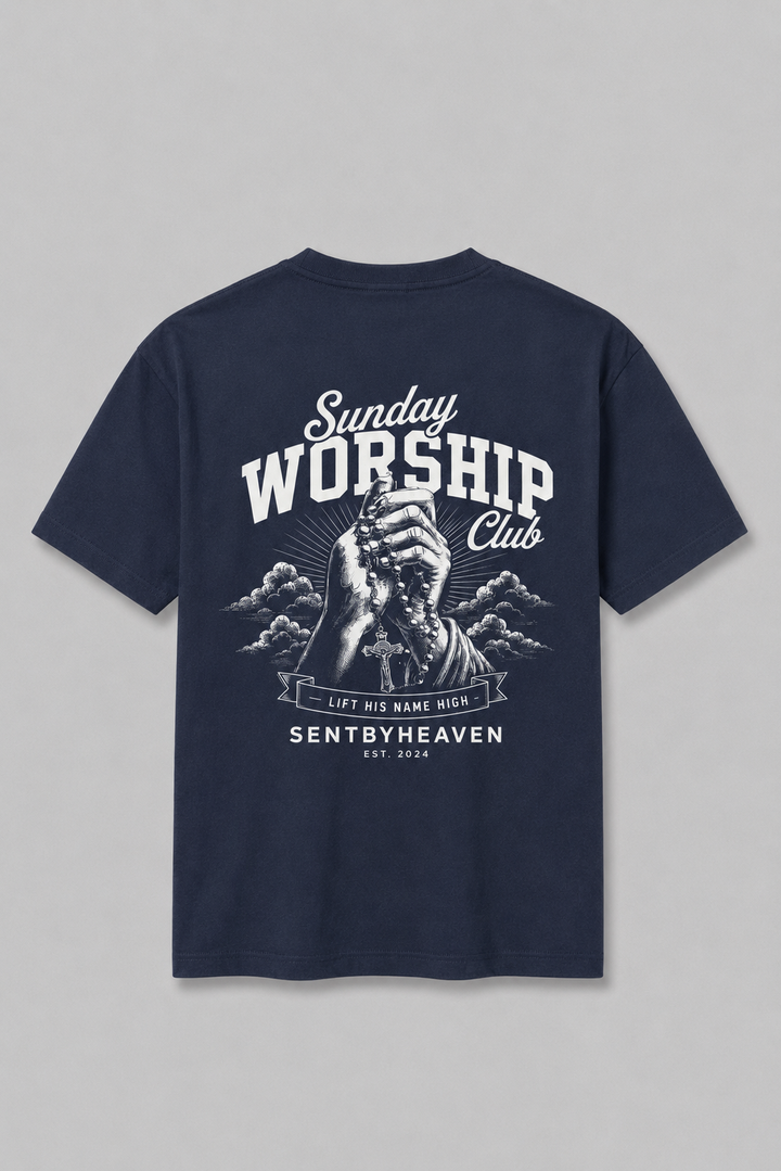 Sunday Worship Club Lift his name high Shirt