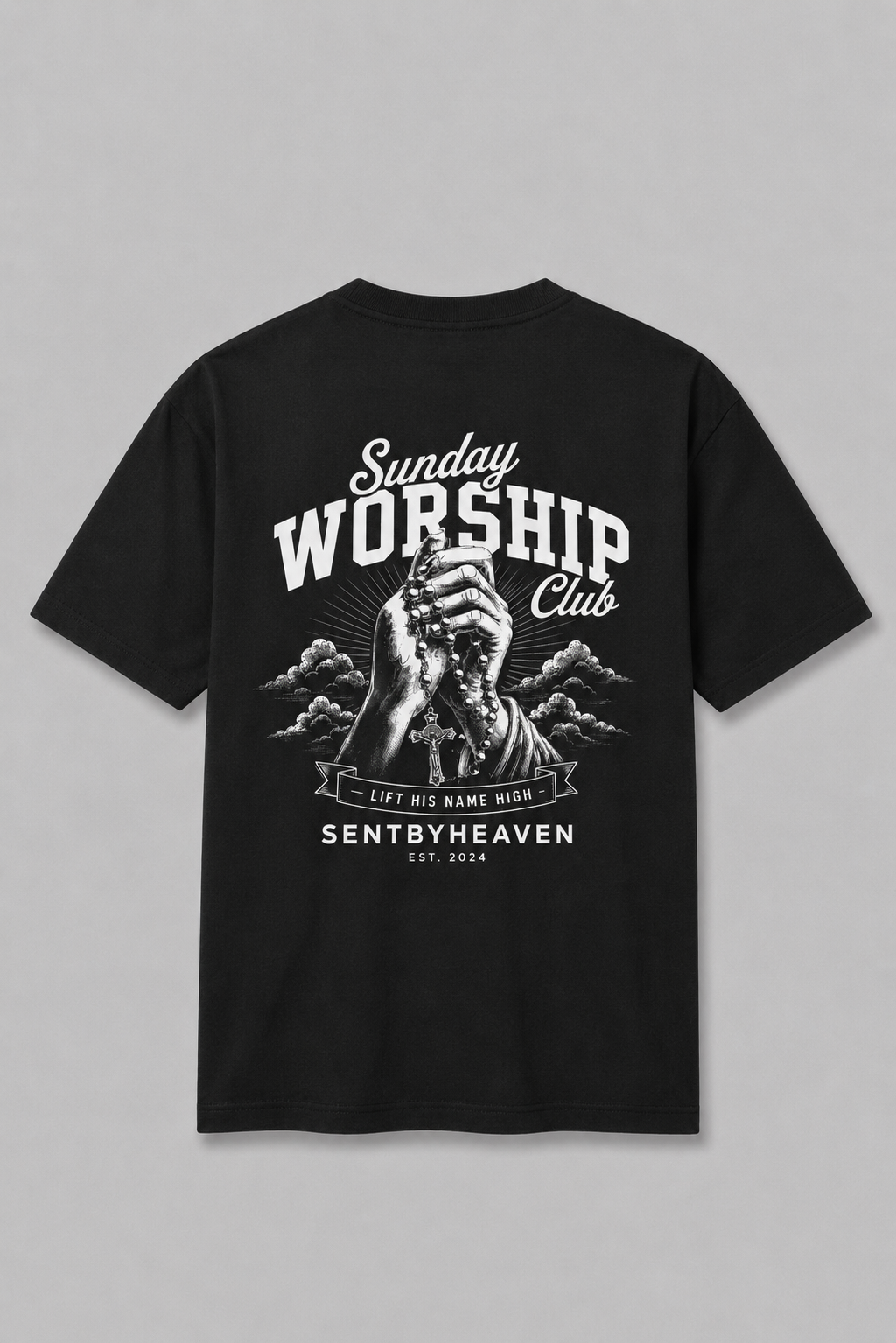 Sunday Worship Club Lift his name high Shirt