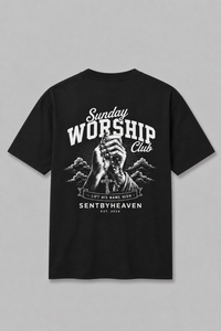 Sunday Worship Club Lift his name high Shirt