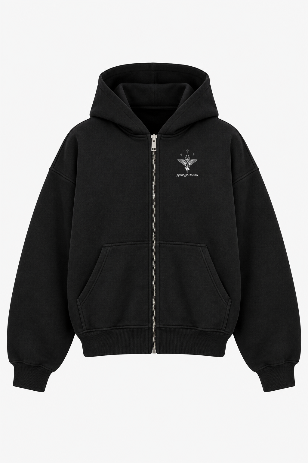 Angel Eye Zipper – Christian Zip Hoodie by SentByHeaven, image 2